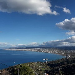 Le panorama sur la mer vu de Rogdia