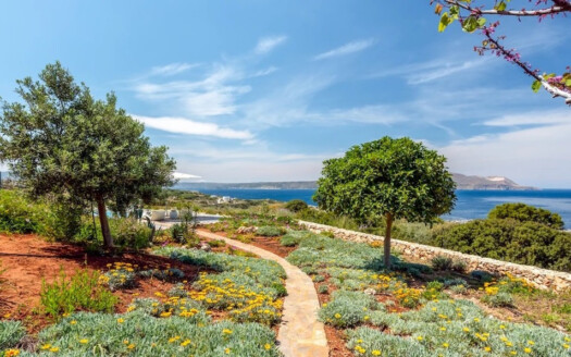 Villa design, vue phénoménale sur la mer, à Kokkino Chorio
